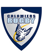Père noel donnant le coup d'envoi du match du Colomiers Rugby