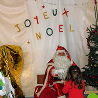 Père noel à l'association Périscol